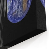 Earth from Space Art - Dramatic View of Earth and the Moon Wall Decor