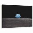 Earthrise Over the Moon Wall Art - Iconic Earth from Space Decor Print