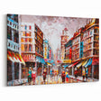 Hong Kong Street Art - Colorful Textured Urban Scene Wall Decor
