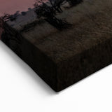 Tanzania Sunset Art - Birds in Flight Over African Trees Canvas Print