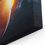Earth and Sun Wall Art - Stunning Space and Sunrise Decor Print