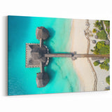 Zanzibar Aerial Beach View - Stunning Tropical Paradise Canvas Print