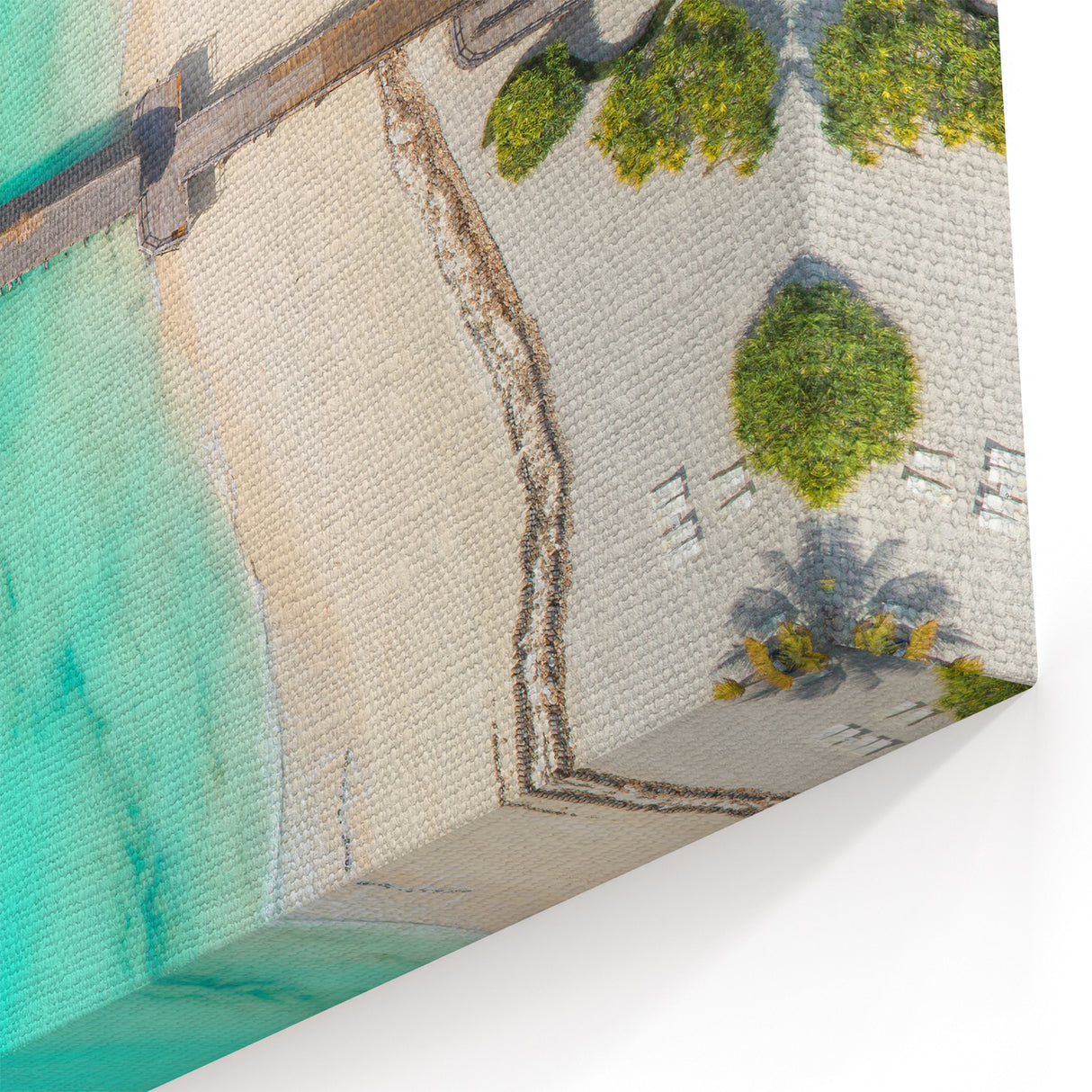 Zanzibar Aerial Beach View - Stunning Tropical Paradise Canvas Print