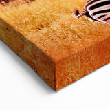 Serengeti Sunset Art - Zebras and Wildebeests at Golden Hour Canvas Print