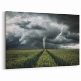 Tornado in a Stormy Field - Earthy Phenomena Wall Art Print