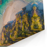 Zanzibar Aerial Art - Boat and Secluded Beach in Crystal Waters Canvas Print