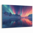 Aurora Borealis Over Frozen Landscape - Earth Phenomena Wall Art Print
