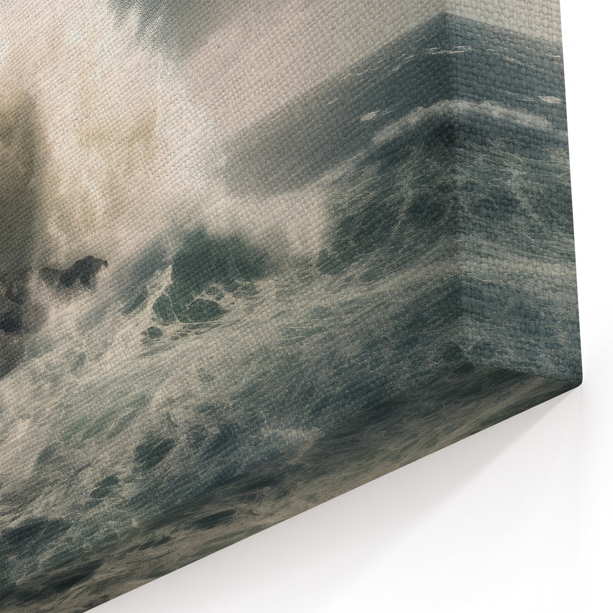 Stormy Lighthouse and Crashing Waves - Earthy Phenomena Wall Art Print