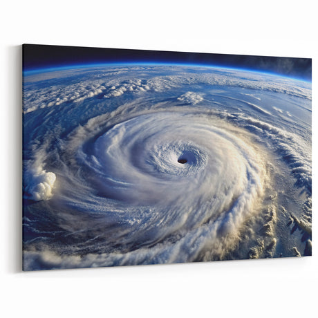 Hurricane Eye from Space - Earthy Phenomena Wall Art Print