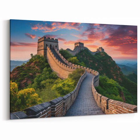 Dramatic Great Wall Canvas Art – Iconic Chinese Landmark Wall Decor