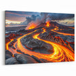 Volcanic Eruption with Lava Flow - Earthy Phenomena Wall Art Print