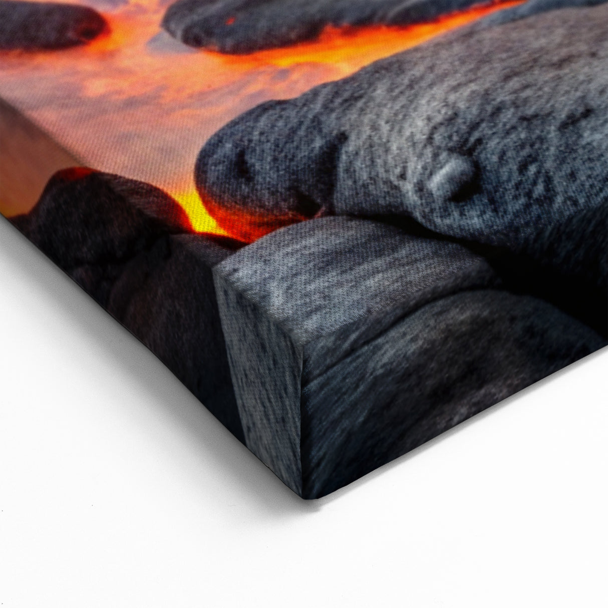 Volcanic Eruption with Lava Flow - Earthy Phenomena Wall Art Print