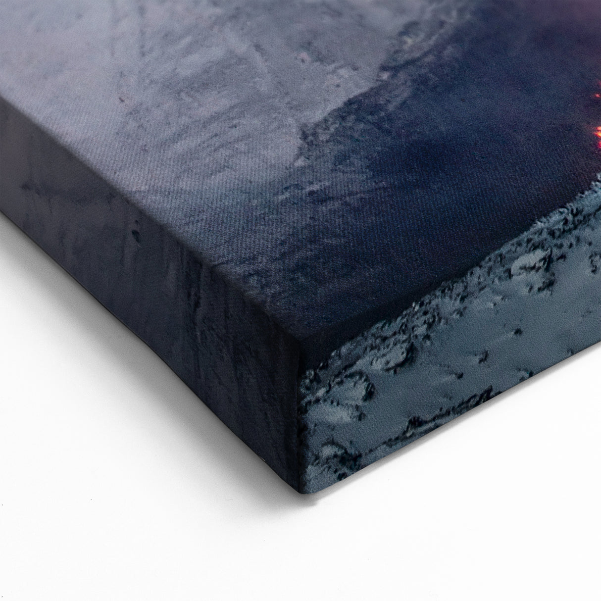 Lava Flow on Snowy Mountain - Earthy Phenomena Wall Art Print