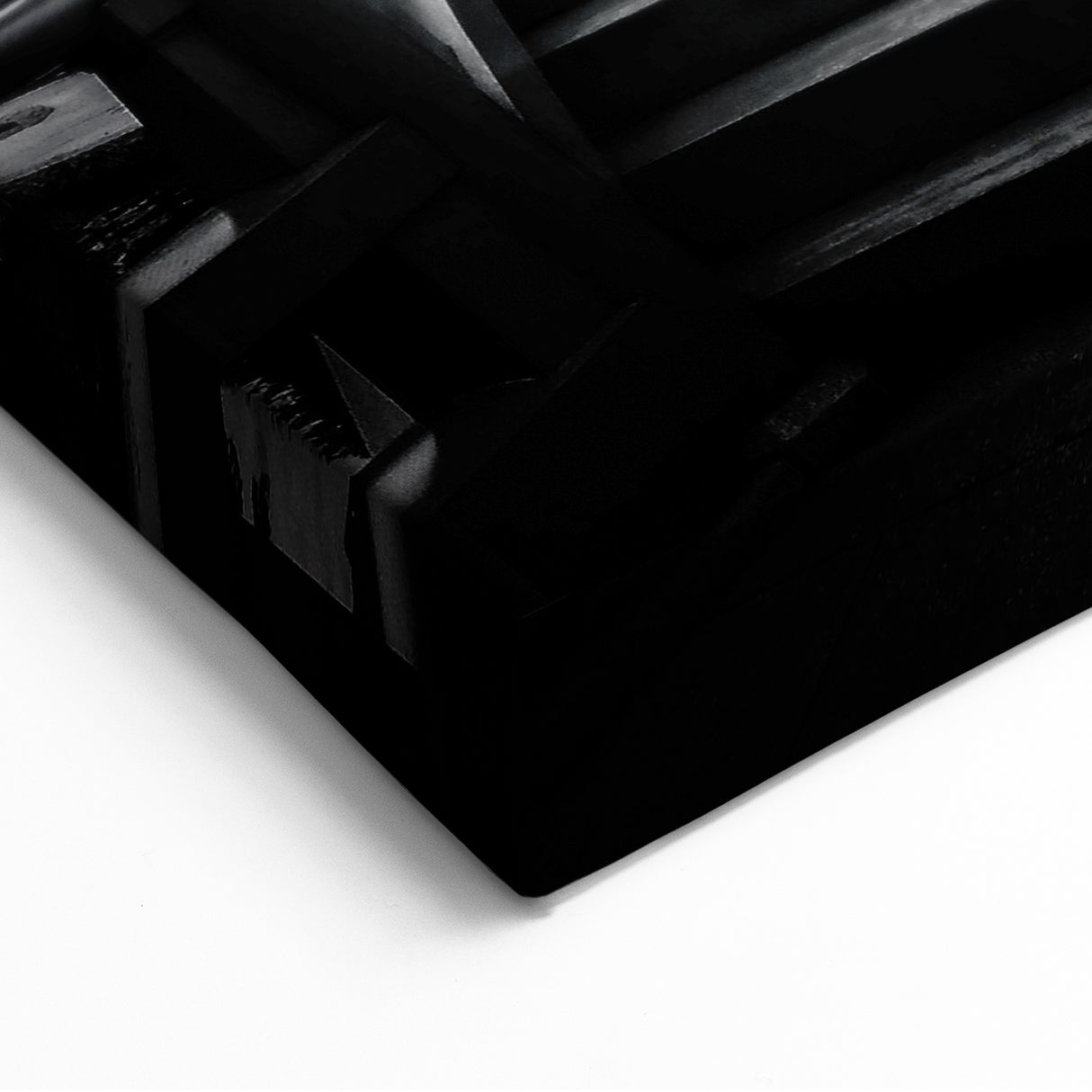 Black and White Hong Kong Pagoda Art - Serene Traditional Bridge Scene