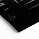 Black and White Hong Kong Pagoda Art - Serene Traditional Bridge Scene