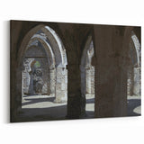 Tanzanian Stone Architecture - Ancient Arches and Shadows Canvas Print