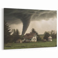 Tornado Approaching Farmhouse - Earthy Phenomena Wall Art Print