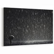 Solitary Figure in Rainstorm - Earthy Phenomena Wall Art Print