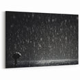 Solitary Figure in Rainstorm - Earthy Phenomena Wall Art Print