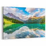 Vibrant Mountain Reflection Art – British Columbia’s Scenic Lake View