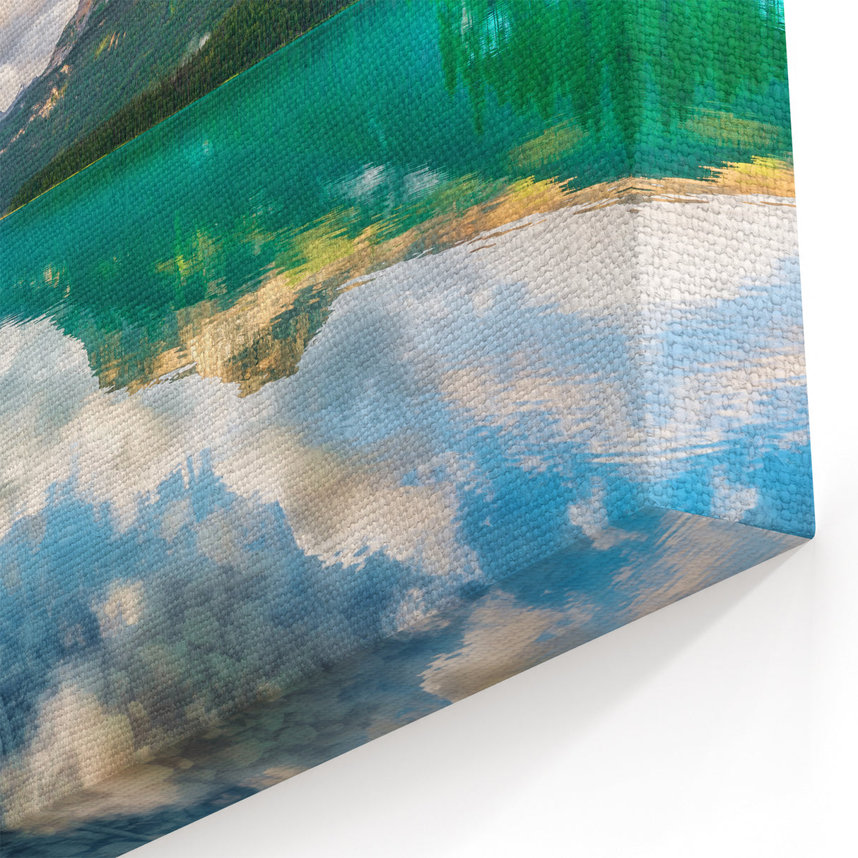 Vibrant Mountain Reflection Art – British Columbia’s Scenic Lake View