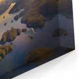 Golden Coastal Island Art – British Columbia’s Scenic Aerial View