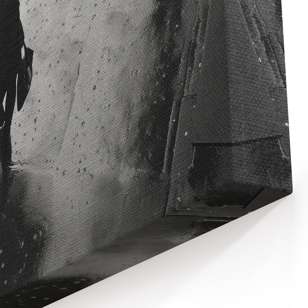 Couple Walking in Rain with Umbrellas - Earthy Phenomena Wall Art Print