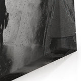 Couple Walking in Rain with Umbrellas - Earthy Phenomena Wall Art Print