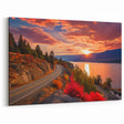 Sunset Road Art – British Columbia Scenic Drive at Dusk
