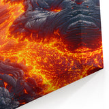 Molten Lava Flowing Over Volcanic Rock - Earth Phenomena Wall Art Print