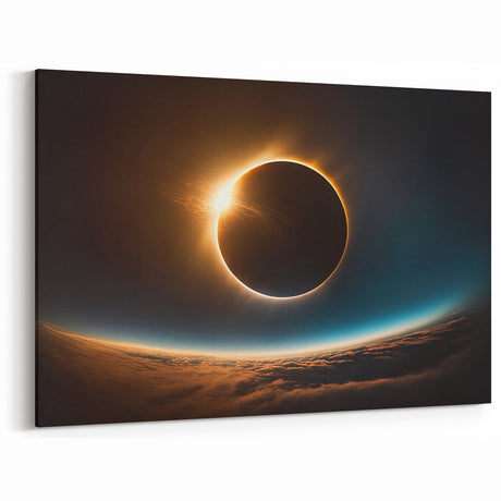 Stunning Solar Eclipse Wall Art – Space-Themed Eclipse Canvas Print