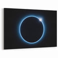 Cosmic Solar Eclipse Wall Art – Black and Blue Eclipse Canvas Print