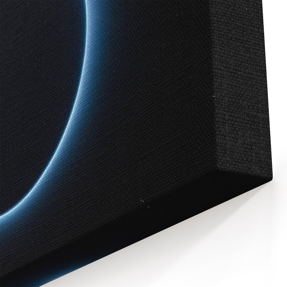 Cosmic Solar Eclipse Wall Art – Black and Blue Eclipse Canvas Print