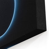 Cosmic Solar Eclipse Wall Art – Black and Blue Eclipse Canvas Print