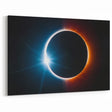 Vibrant Solar Eclipse Wall Art – Dynamic Blue and Orange Eclipse Print
