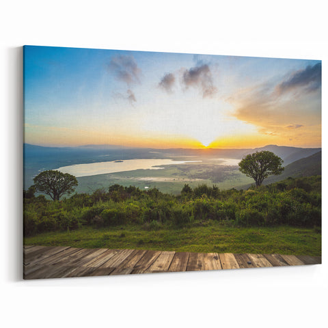 Serengeti Sunrise Wall Art - Tanzania Landscape Photography Print"