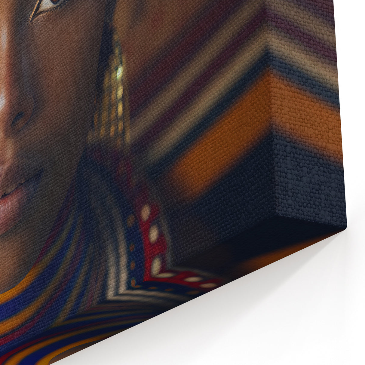 Tribal Woman Portrait Wall Art - African Beauty in Vibrant Colors
