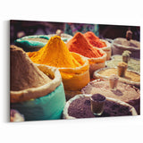Indian Spices Market Wall Art – Vibrant Cultural India Canvas Print