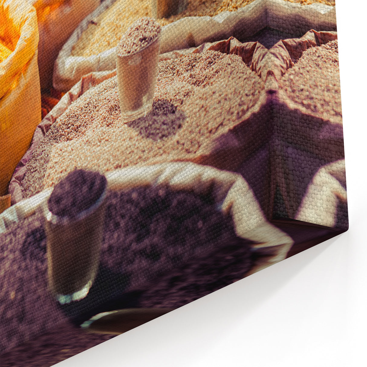 Indian Spices Market Wall Art – Vibrant Cultural India Canvas Print
