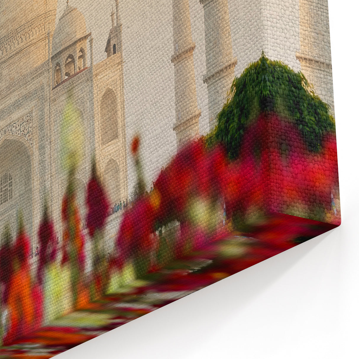 Taj Mahal at Sunrise – Majestic Indian Architecture Canvas Print