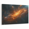 Golden Galaxy Wall Art: Cosmic Spiral Nebula & Astronomy Canvas Prints
