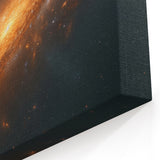 Golden Galaxy Wall Art: Cosmic Spiral Nebula & Astronomy Canvas Prints
