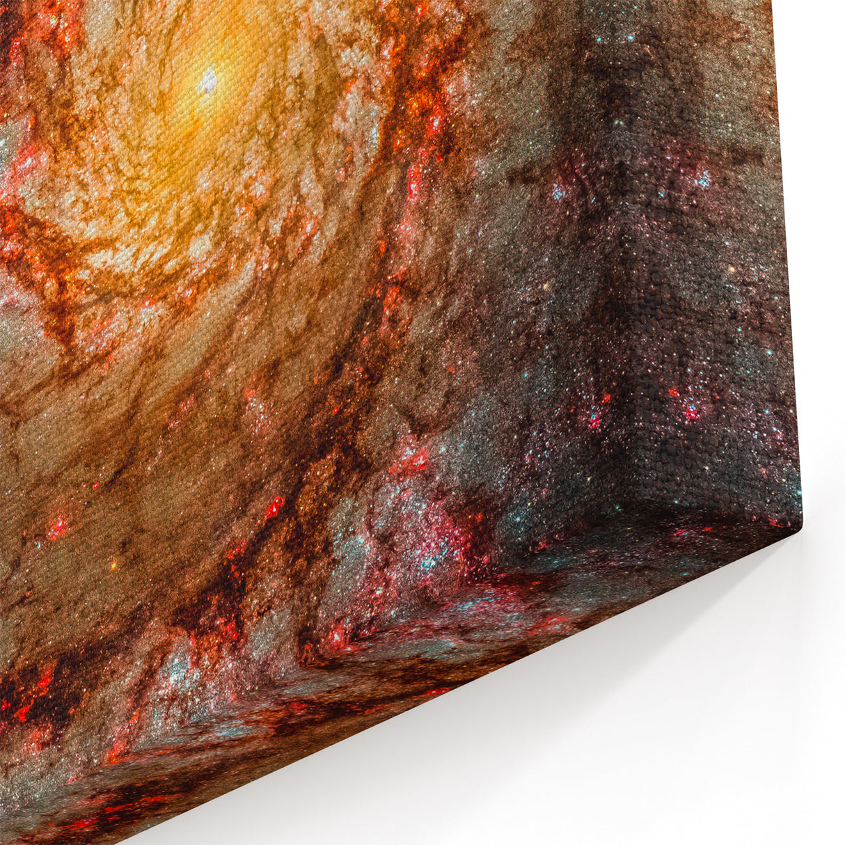 Fiery Spiral Galaxy Wall Art: Cosmic Nebula & Space Canvas Prints