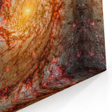 Fiery Spiral Galaxy Wall Art: Cosmic Nebula & Space Canvas Prints