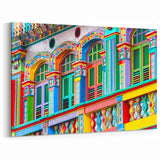 Colorful Indian Architecture Wall Art – Vibrant Cultural Canvas Print
