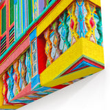 Colorful Indian Architecture Wall Art – Vibrant Cultural Canvas Print