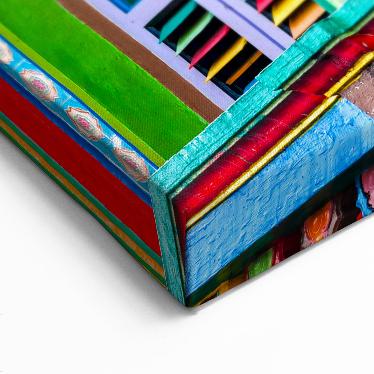 Colorful Indian Architecture Wall Art – Vibrant Cultural Canvas Print