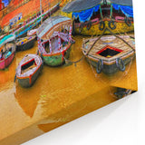 Colorful Varanasi Riverside – Scenic Ganges River India Wall Art Print