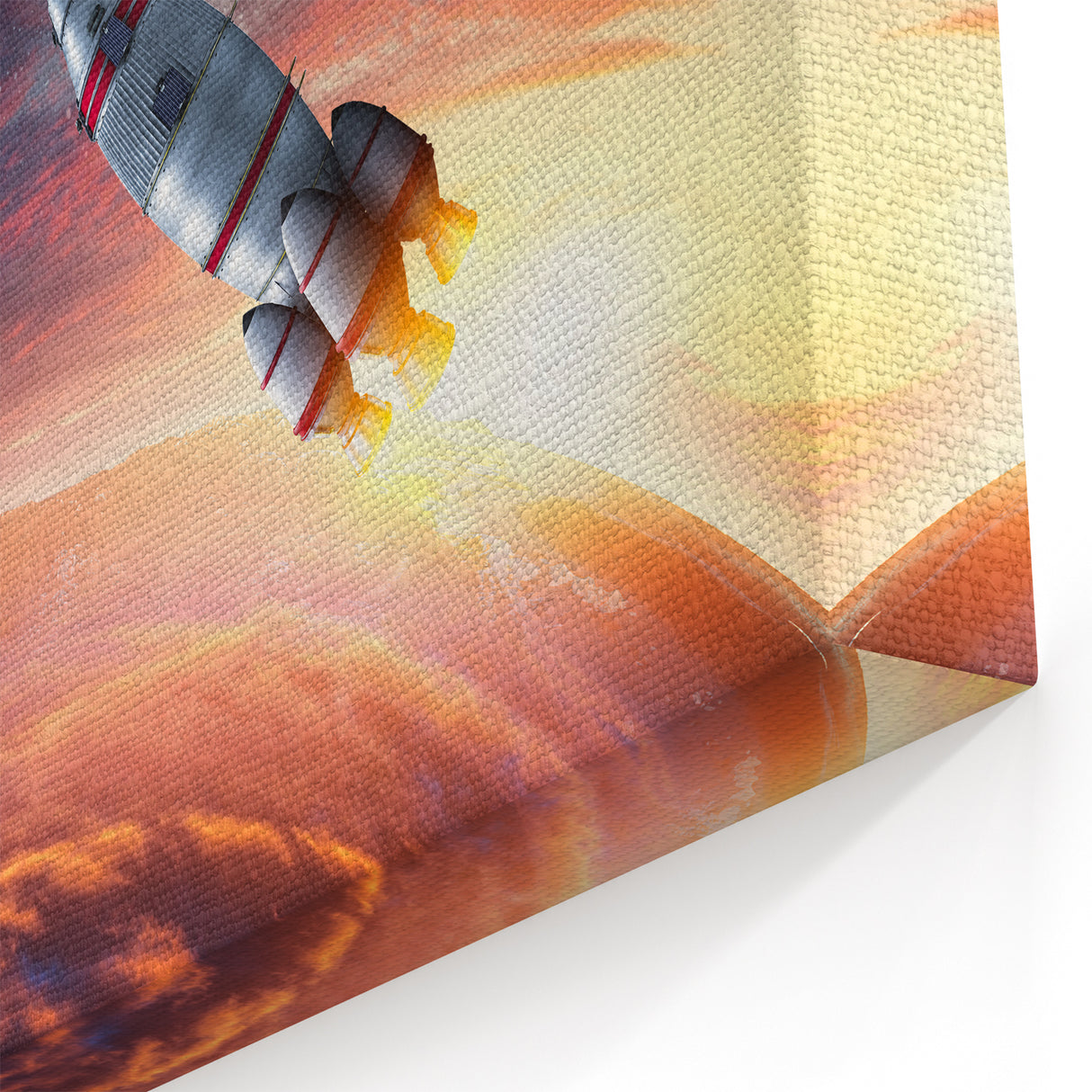 Rocket Launch Over Earth - Captivating NASA Space Missions Wall Art