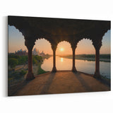 Taj Mahal at Sunset – Majestic Indian Architecture Wall Art Print